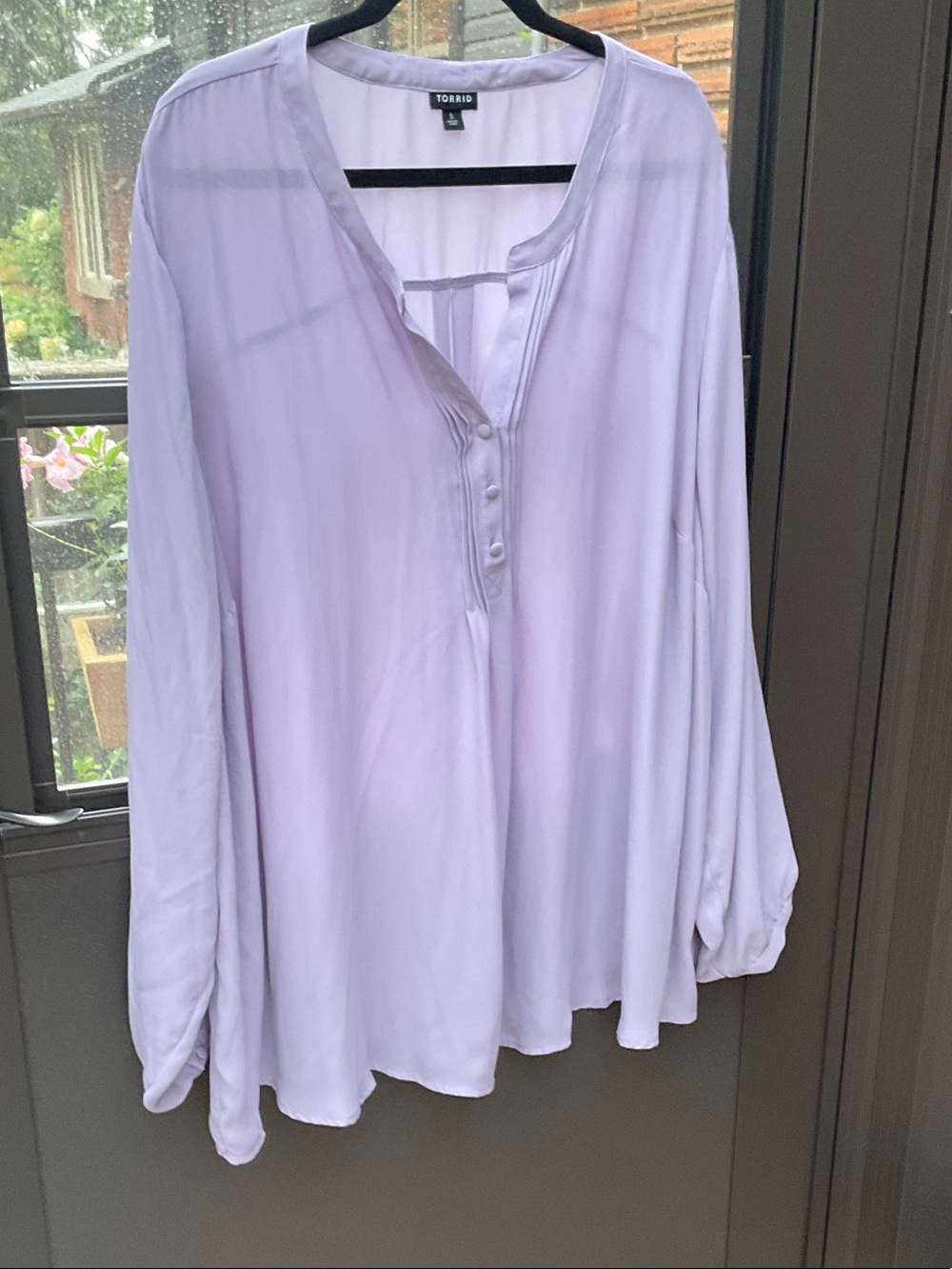 torrid Lavender Henley Tunic Blouse